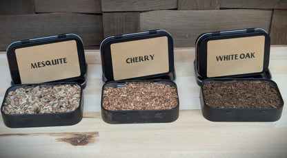 Three Pack of Wood Chips: Mesquite, Cherry, and White Oak